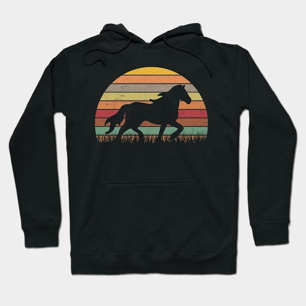 Icelandic horse tölt horse riding retro gift Hoodie by favoriteshirt